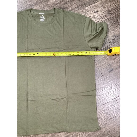 True Classic Mens Olive Crew Neck T-Shirt Size XXL Crew Neck Relaxed Fit Casual - Picture 4 of 6
